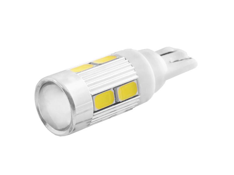 Автолампа светодиодная с линзой T10 W5W 24 В SMD5630-10led Белый (2521)