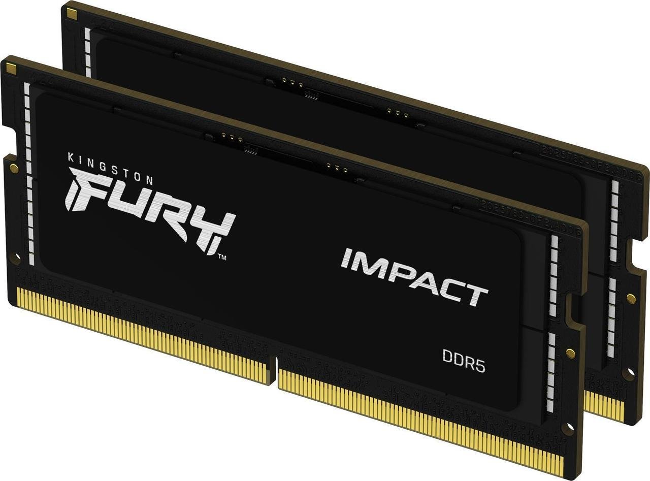 Оперативна пам'ять для ноутбука Kingston FURY SO-DIMM DDR5 Impact 5600 mHz 64/2x32GB (KF556S40IBK2-64)