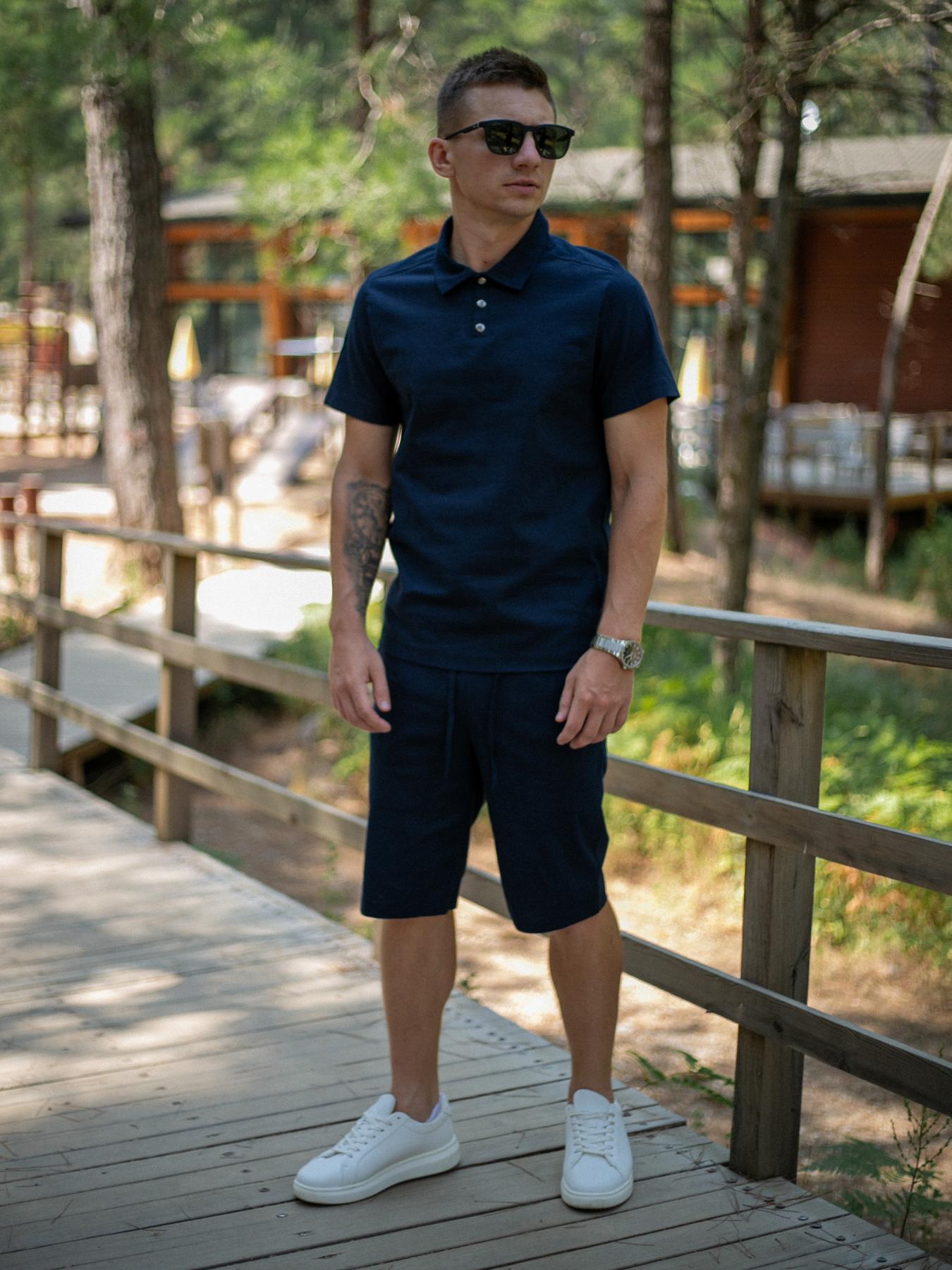 Костюм мужской Flax Intruder льняной XXL Синий (1624351714/2/5) - фото 6 Костюм мужской Flax Intruder льняной XXL Синий (1624351714/2/5) - фото 6