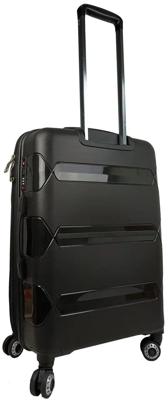 Валіза пластикова Reymond середня 80 л Чорний (S9010221) - фото 4