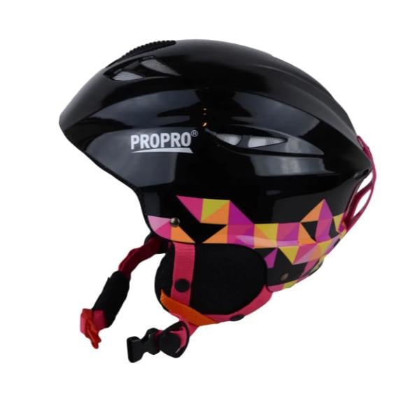 Лыжный шлем PROPRO с рисунком L Черный (ШГ-1005-63)