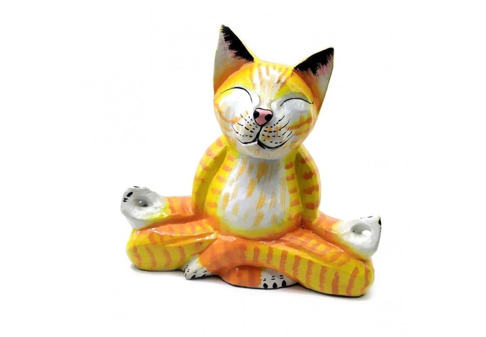 Статуэтка Super hit Кот в позе лотоса 15х15х18 см