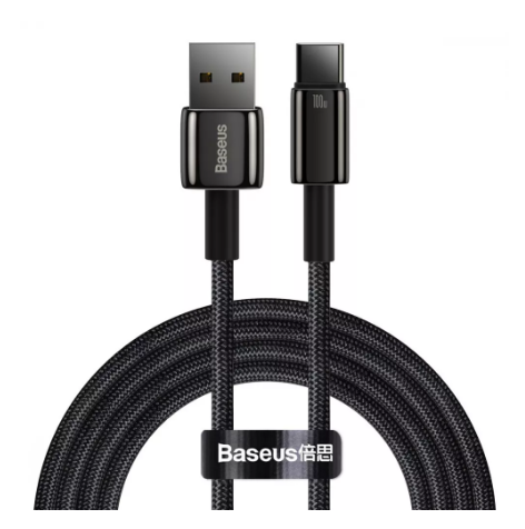 Кабель BASEUS Tungsten Gold Fast Charging USB to Type-C 100 W 2 м (579506)