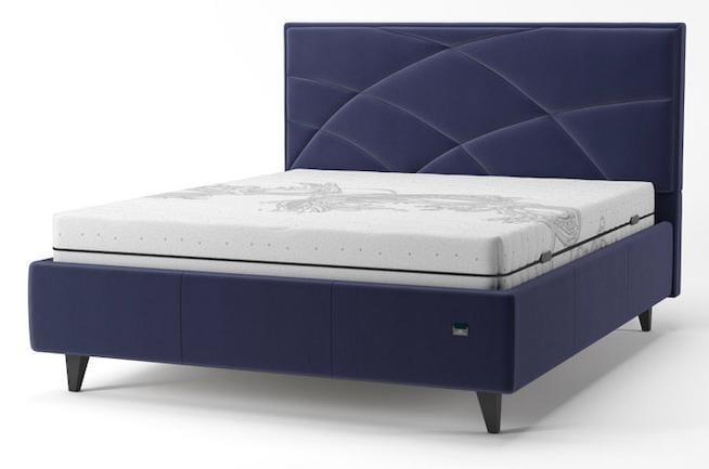 Кровать-подиум двуспальная NettaNew Design Standart Simple Wood на ножках 180х190 см Синий