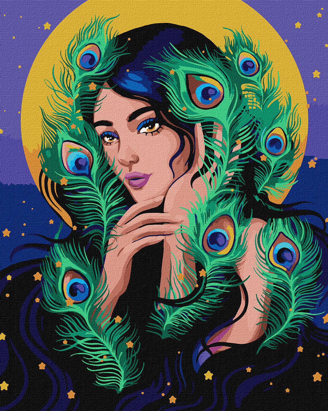 Картина по номерам Идейка Загадочная девушка 40x50 см (KH2559)