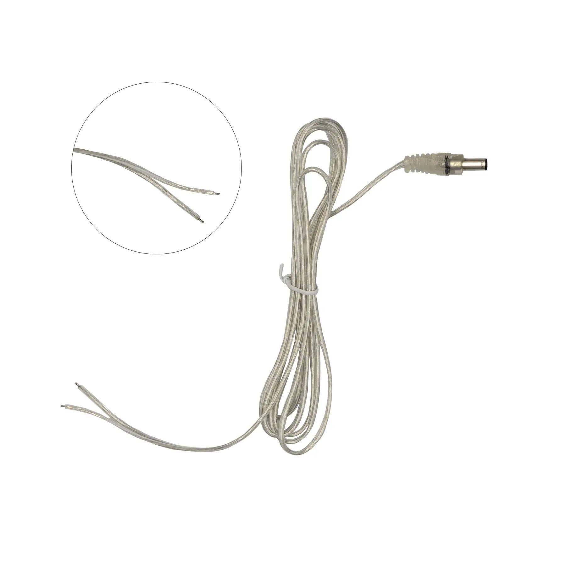 Провід Prolum прозорий з роз'ємом тато 2х0,5 мм/5,5x2,1/2 м (29821986) - фото 3 Провід Prolum прозорий з роз'ємом тато 2х0,5 мм/5,5x2,1/2 м (29821986) - фото 3