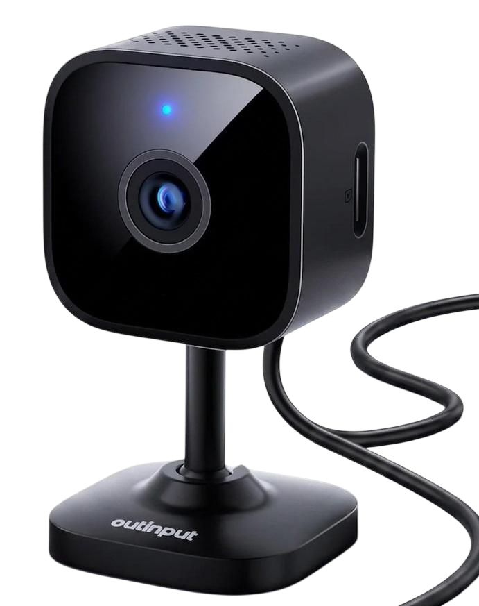 Камера видеонаблюдения Outinput 2K 3MP Wi-Fi для помещения с ночным видением и двусторонней связью Камера видеонаблюдения Outinput 2K 3MP Wi-Fi для помещения с ночным видением и двусторонней связью
