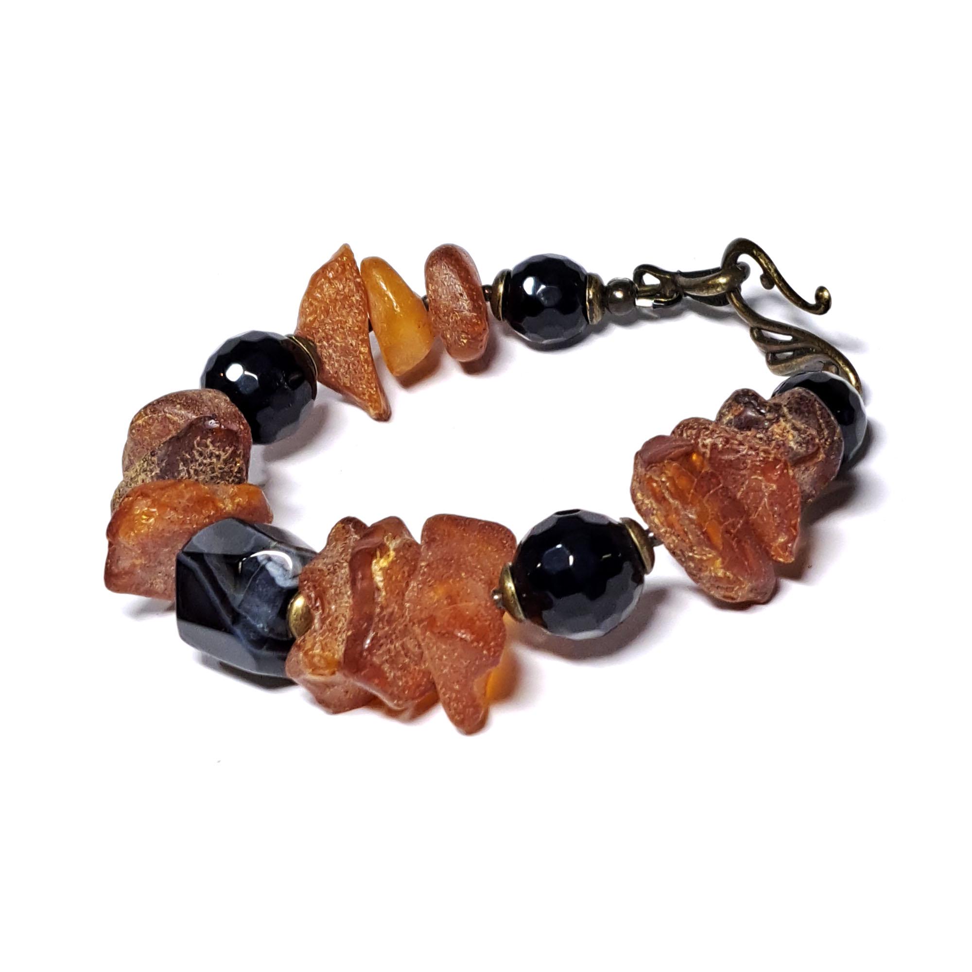 Браслет DARSANA Рута из натурального камня агат/янтарь (DRSU501210)