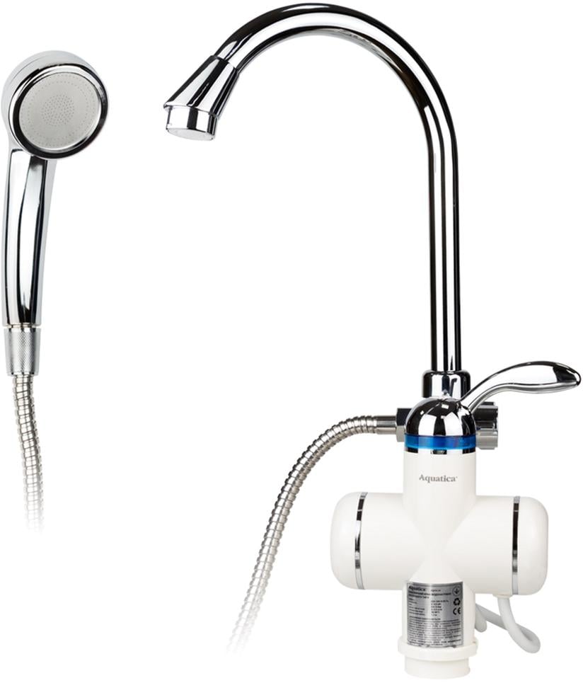 Кран-водонагрівач проточний для ванни Aquatica LZ-6C111W LZ 3,0 кВт 0,4-5 бар вилив вухо на гайці (9795203) Кран-водонагрівач проточний для ванни Aquatica LZ-6C111W LZ 3,0 кВт 0,4-5 бар вилив вухо на гайці (9795203)