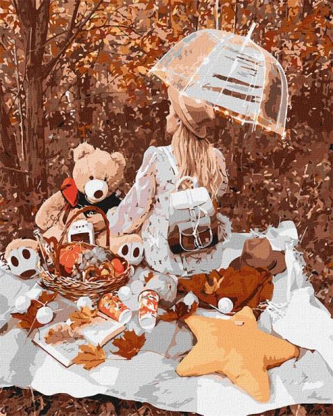 Картина по номерам Идейка Осенний пикник 40х50 см в термопакете (KHO4778)