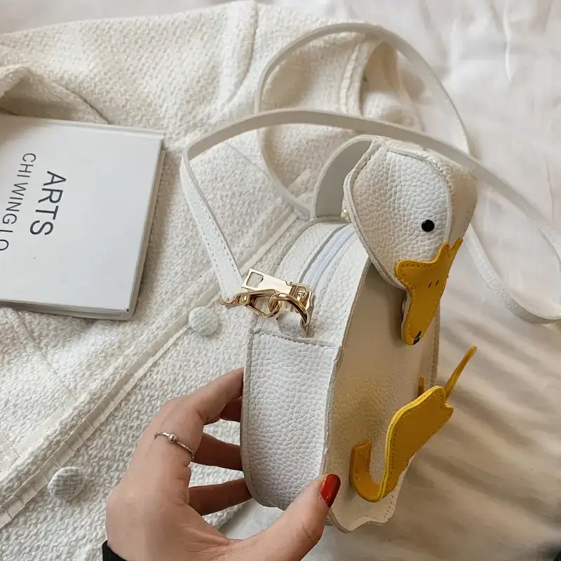 Сумка через плече у вигляді каченяти Kawaii 18×16×5 см Білий (30292593) - фото 6