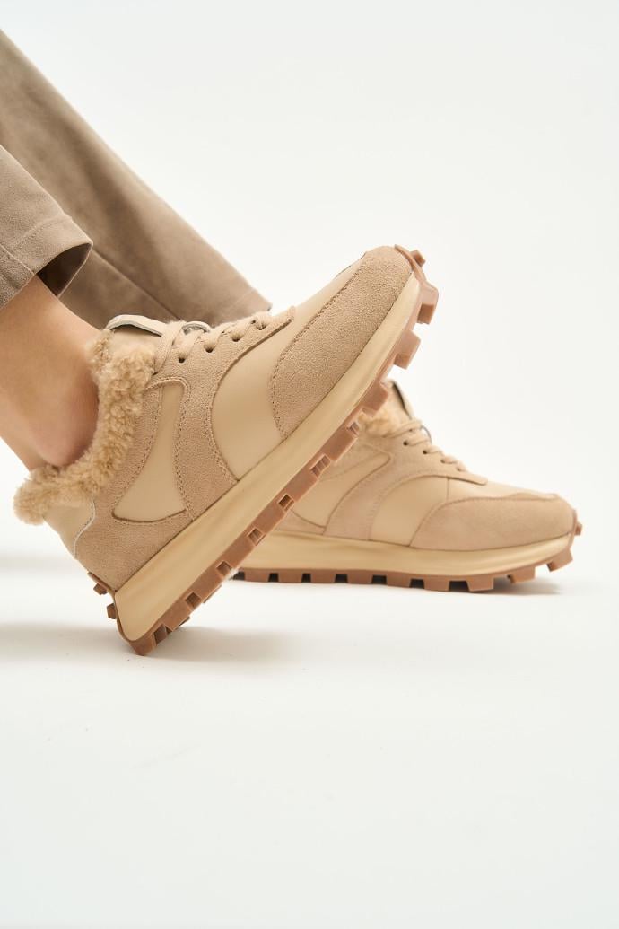 Кроссовки женские зимние LONZA р. 40 Бежевый (179538) - фото 2