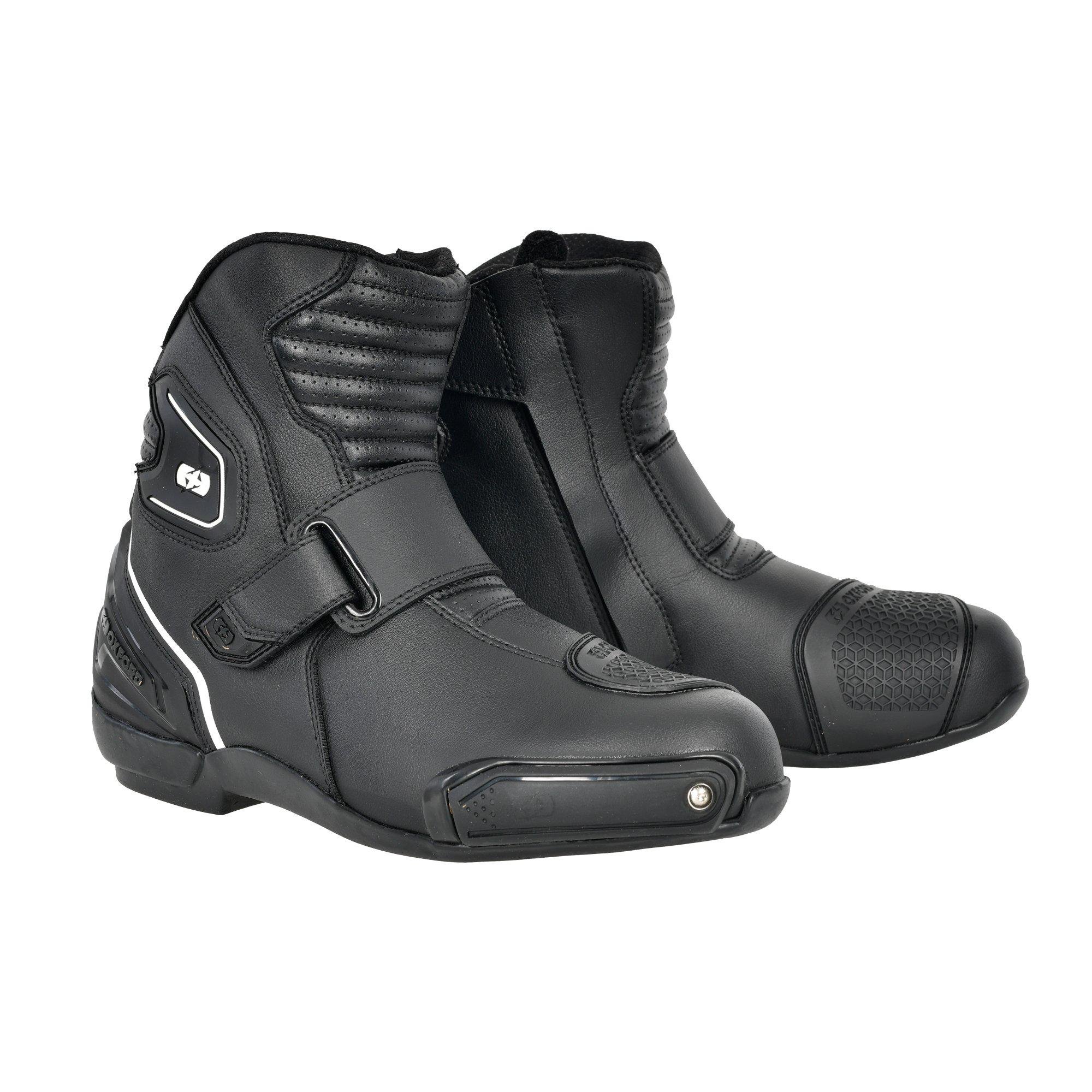 Мотоботы OXFORD Omega Air Short MS Boot р. 43 Black/White/Yellow (39294)