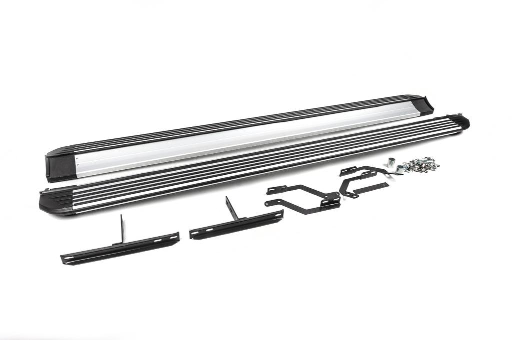 Боковые пороги OEM Cixtai для Volkswagen Touareg 2002-2010 гг. алюминий/пластик Серый