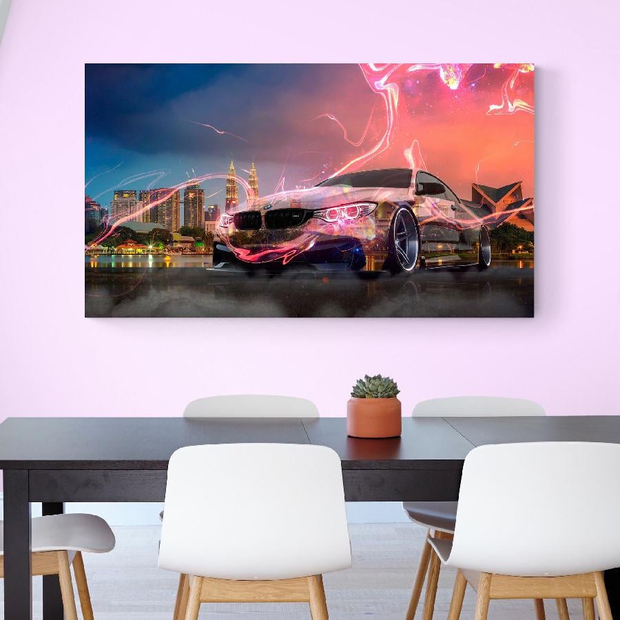 Картина на холсте HolstPrint Спорткар BMW 50х100 см