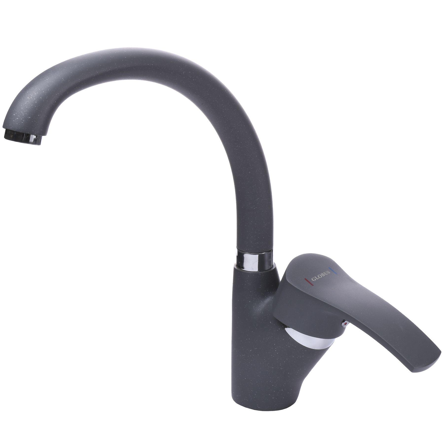 Смеситель для кухни Globus Lux GLQU-0203S-BIG-3-TITANIUM Темно-серый Смеситель для кухни Globus Lux GLQU-0203S-BIG-3-TITANIUM Темно-серый