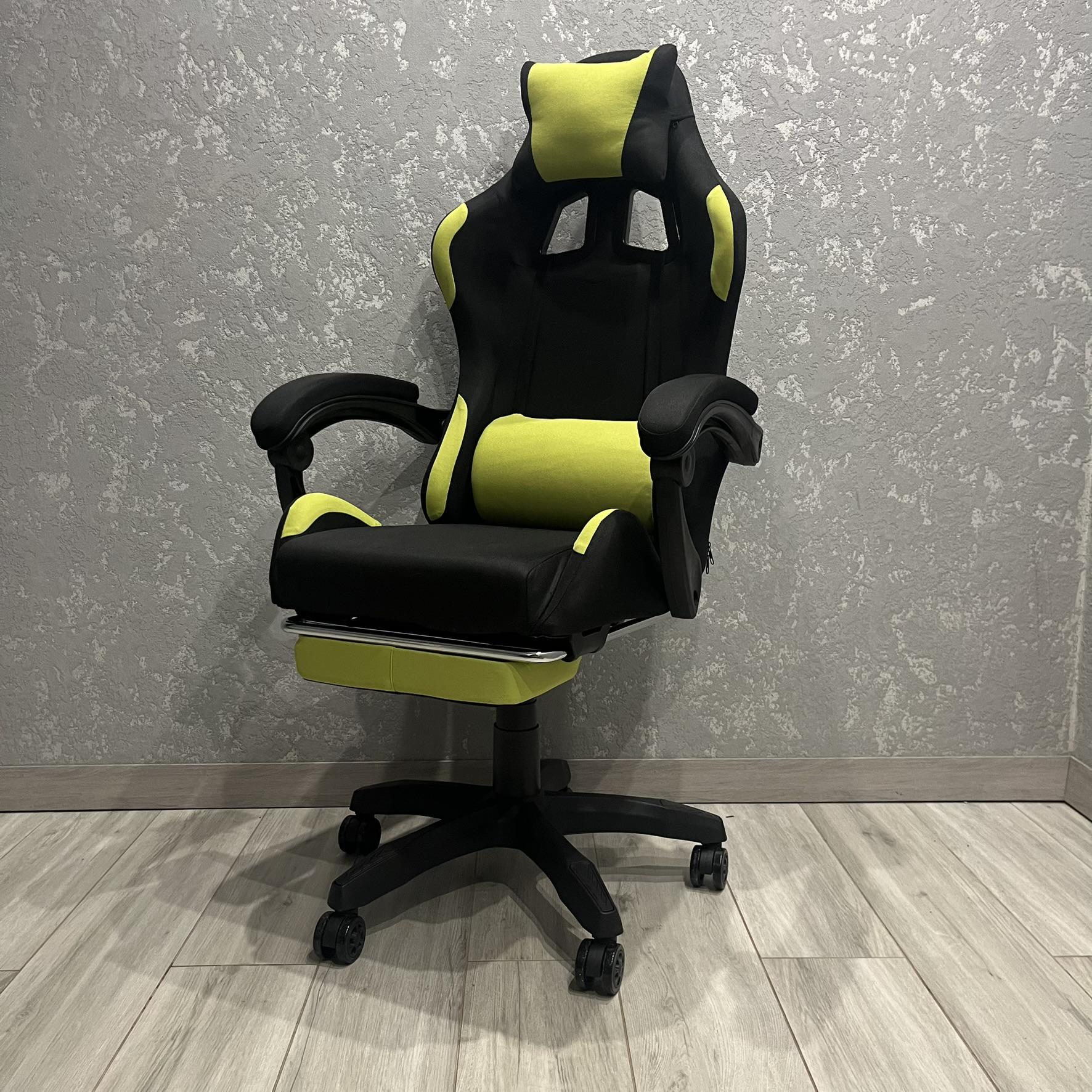 ᐉ Компьютерное кресло из ткани Prestige GC5-05 Черно-зеленый (13842841 ...