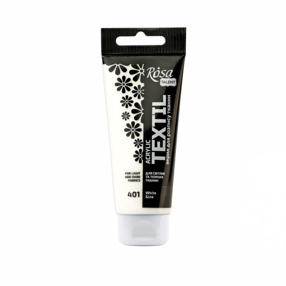 Акрил для тканей Rosa Talent 01 60 мл Белый (32466984)