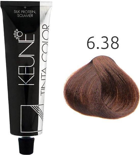Краска для волос стойкая Keune Tinta Color 6.38 Hazelnut Dark Blonde 60 мл