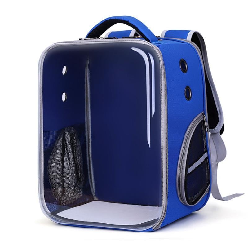 Рюкзак-переноска для тварин CosmoPet CP-67 з прозорою стінкою 40х31х23 см Dark Blue (3_08210)