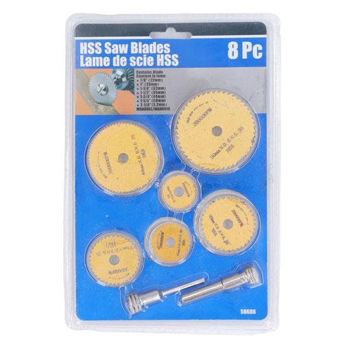 Набір відрізних кругів дискових пил і 2 тримачі 22-50 мм HSS 6 шт. Gold (928113) - фото 4 Набір відрізних кругів дискових пил і 2 тримачі 22-50 мм HSS 6 шт. Gold (928113) - фото 4