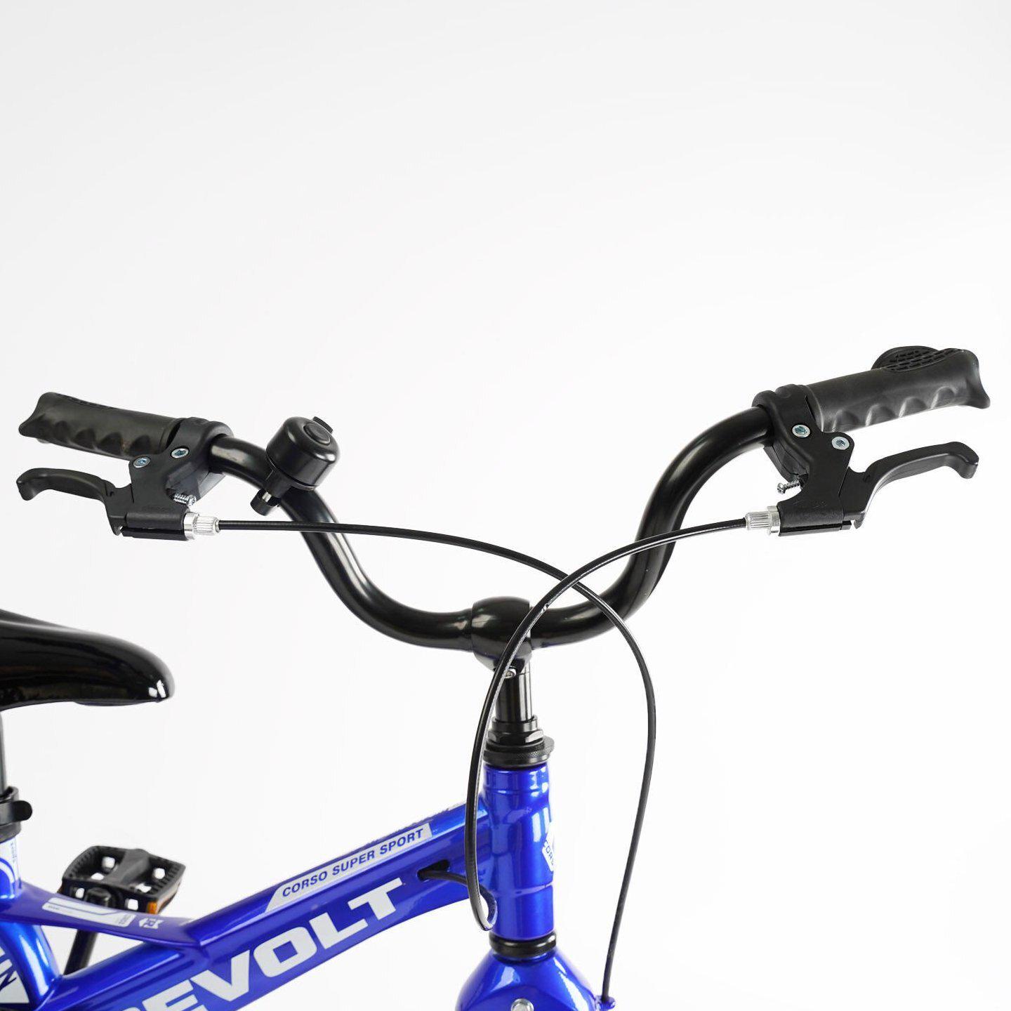 Велосипед двухколесный Corso Revolt 14" детский магниевый Синий - фото 7 Велосипед двухколесный Corso Revolt 14" детский магниевый Синий - фото 7