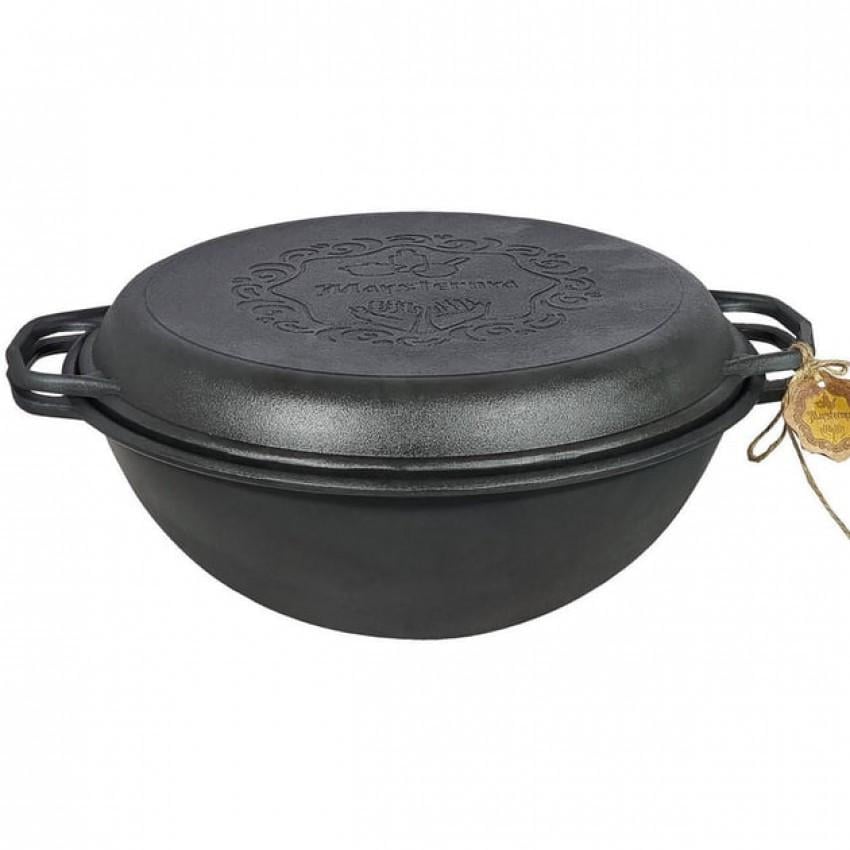 Котел чугунный Maysternya V12СР с крышкой-сковородой 12 л (2566707387)