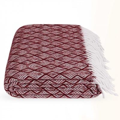 Плед жасмин 140х200 см Бордовый