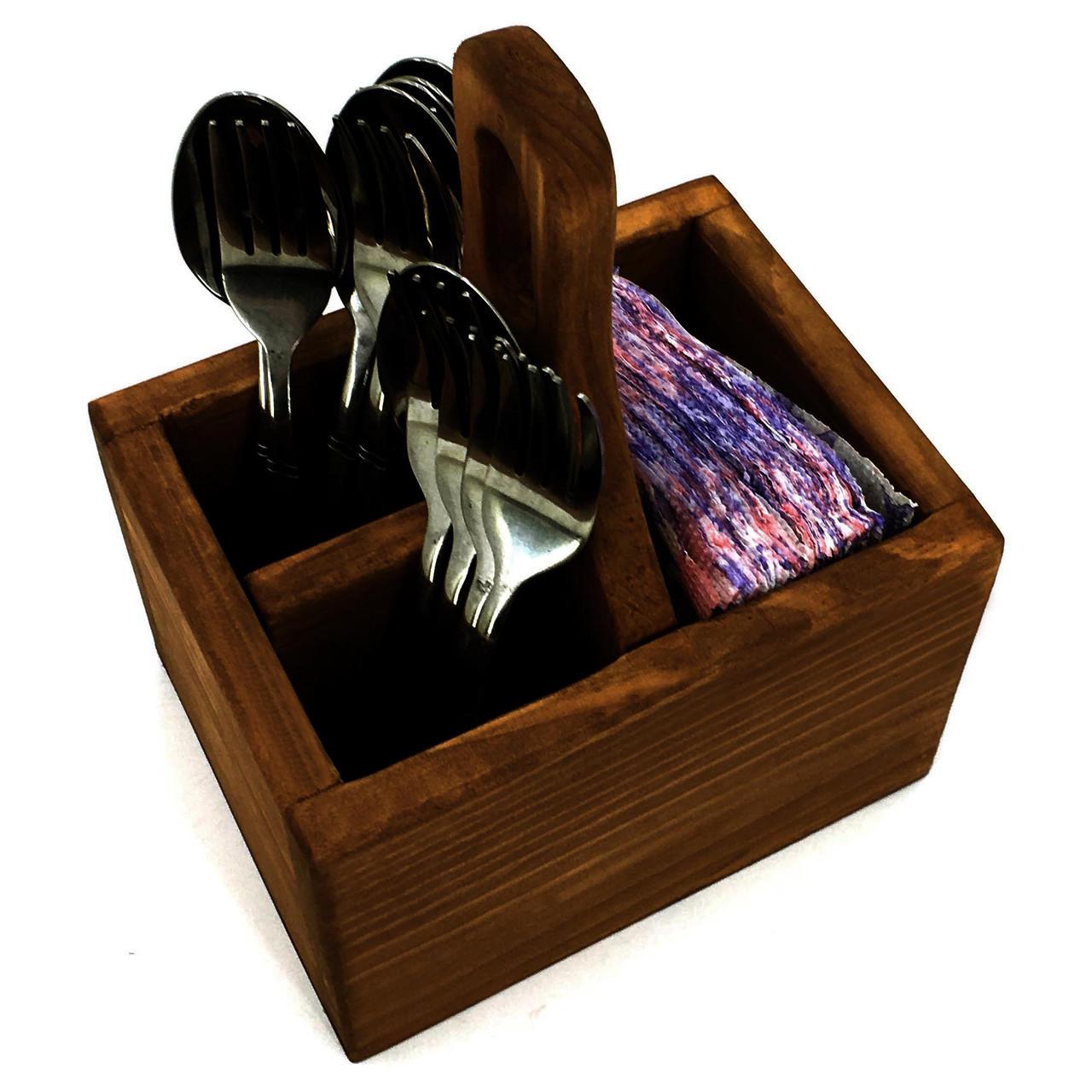 Подставка для столовых приборов из дерева Товаглия Латте (Псп-002516)