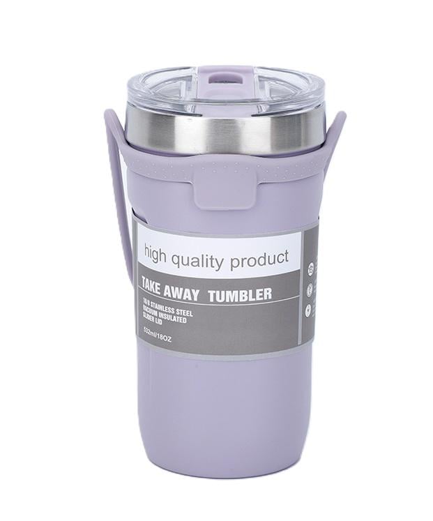 Термокухоль з нержавіючої сталі з подвійними стінками та герметичною кришкою 500 мл Purple (32958811)