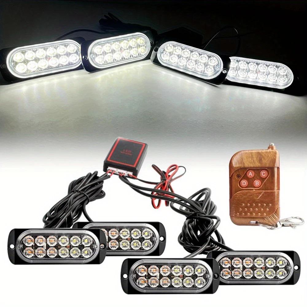 Стробоскоп з пультом керування 12 LED 12-24V комплект 4 шт. Білий (4282) - фото 2 Стробоскоп з пультом керування 12 LED 12-24V комплект 4 шт. Білий (4282) - фото 2