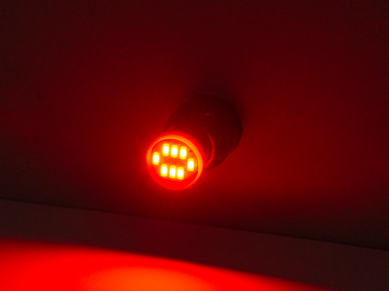 Автомобільна лампа світлодіодна LEDUA BA9S-3014-8 SMD 12V Червоний (2743) - фото 2