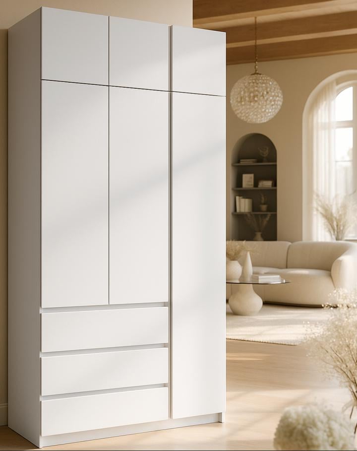 Шкаф с антресолью Мастер Форм Брайт 1200х520х2400 мм правосторонний Белый (32303)