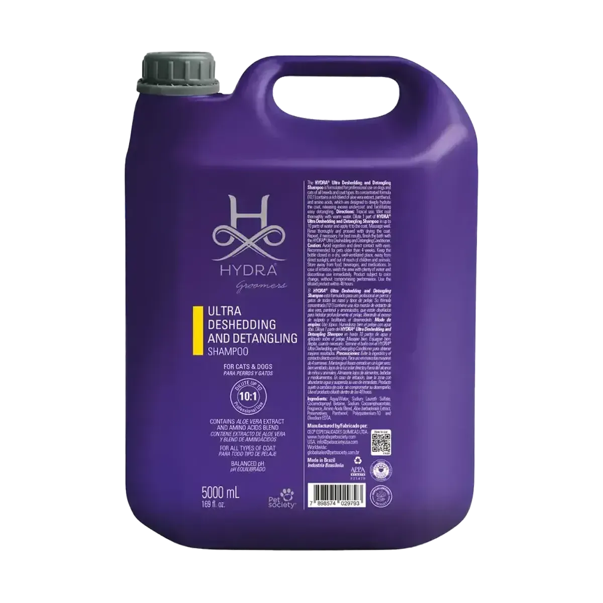 Шампунь для стимуляции линьки и облегчения расчесывания Hydra Groomers Ultra Deshedding and Detangling Shampoo 5 л (HGD29793)