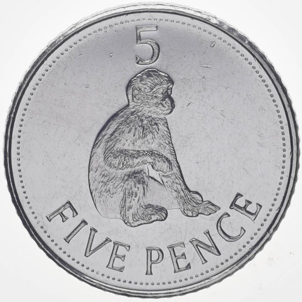Коллекционная монета Гибралтар 5 пенсов 2011 UNC (KM#1081)