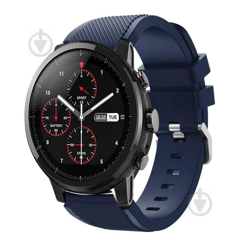 Ремешок 22 мм BeWatch ECO для Xiaomi Amazfit Stratos | Pace | GTR 47mm Темно - синий (1021189.47)