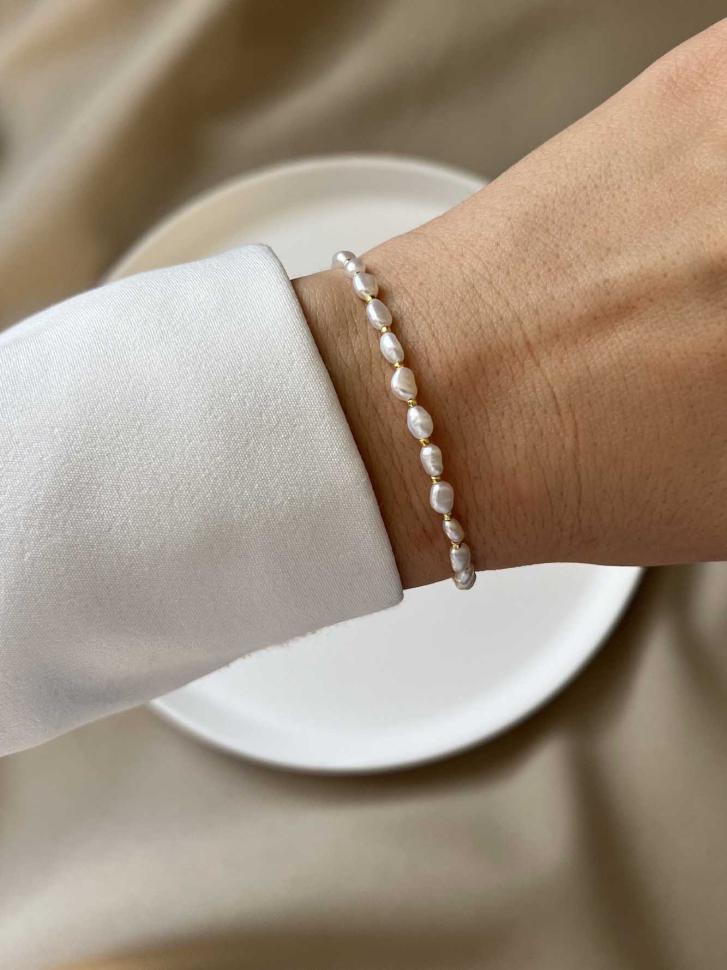 Браслет з барокових перлин (5331)