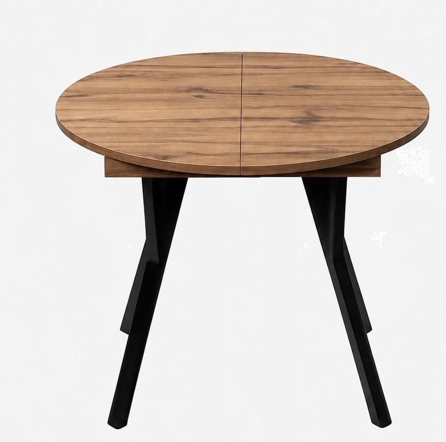Обеденный стол Fusion Furniture Рондо 900 Черный/Дуб аппалачи
