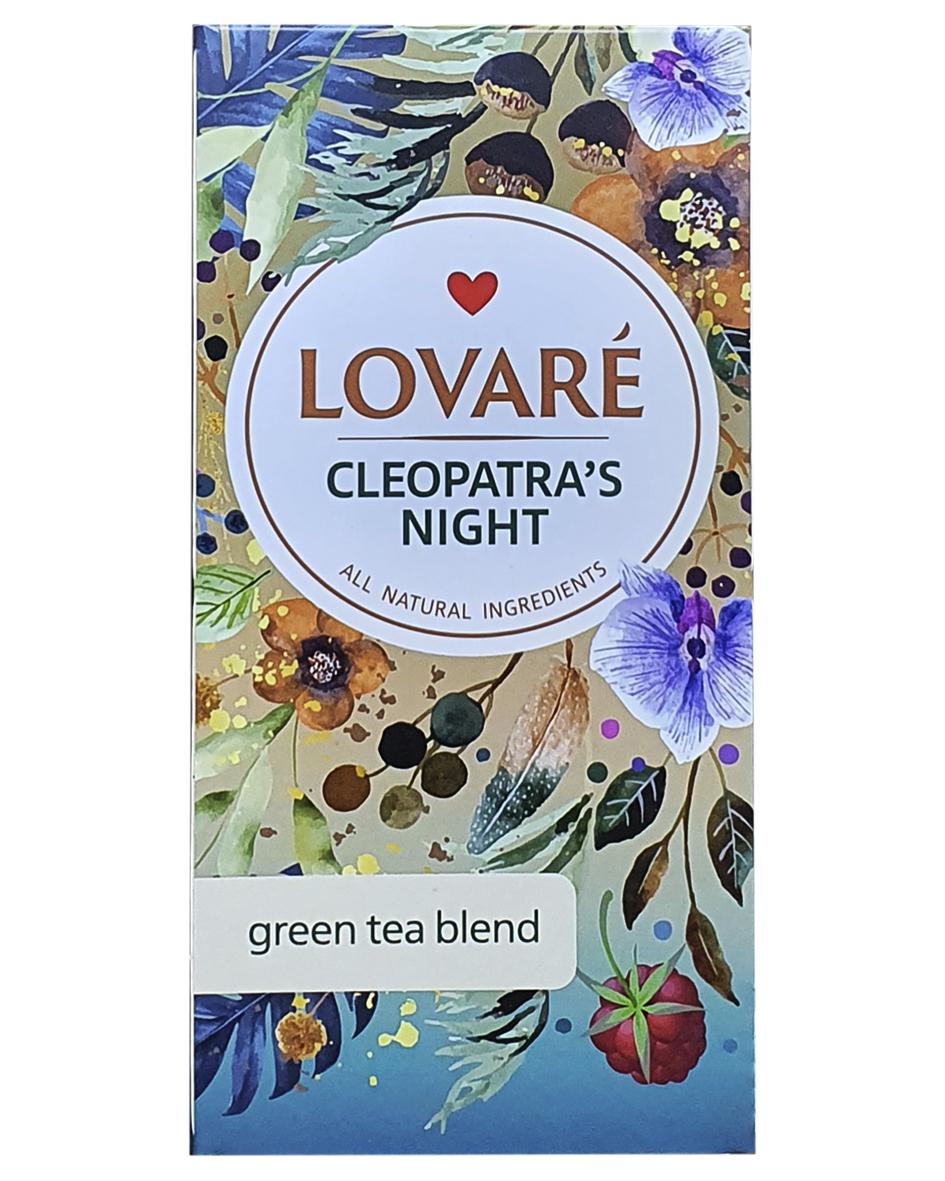Чай зеленый Lovare Ночь Клеопатры с ароматом малины в пакетиках 24 пакетика 1,5 г (52168) - фото 3 Чай зеленый Lovare Ночь Клеопатры с ароматом малины в пакетиках 24 пакетика 1,5 г (52168) - фото 3