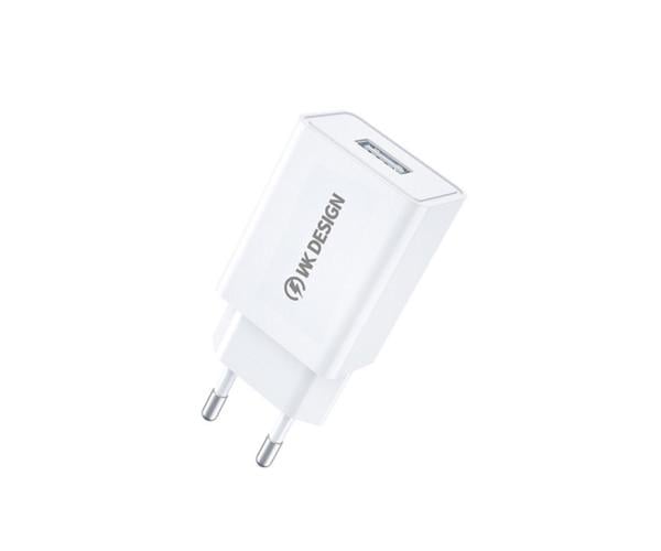 Пристрій зарядний мережевий WK WP-U118a 1USB 2A з кабелем Type-C White