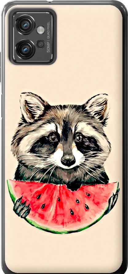 Чехол на Motorola G32 Енотик с арбузом (4605u-2845-42517)