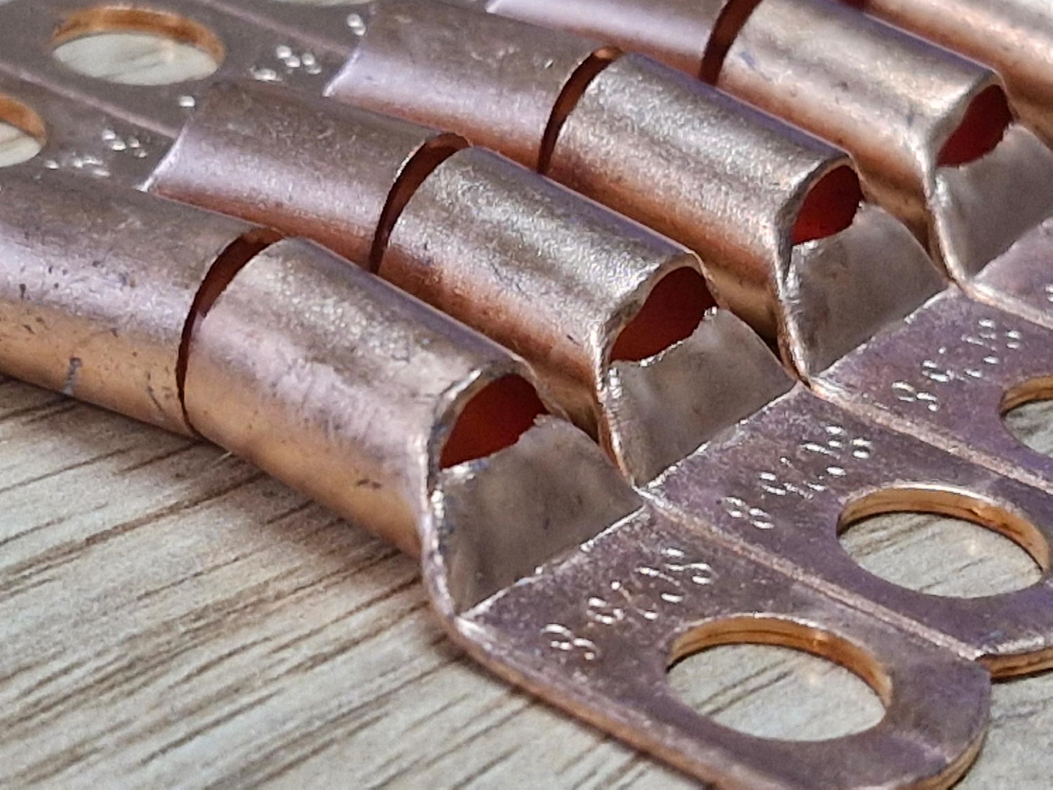 Клема для дроту під обтиск отвір 8 мм 4AWG SC25-8 наконечник кабельний силовий неізольована мідь 25 мм2 10 шт. (95640269) - фото 4 Клема для дроту під обтиск отвір 8 мм 4AWG SC25-8 наконечник кабельний силовий неізольована мідь 25 мм2 10 шт. (95640269) - фото 4