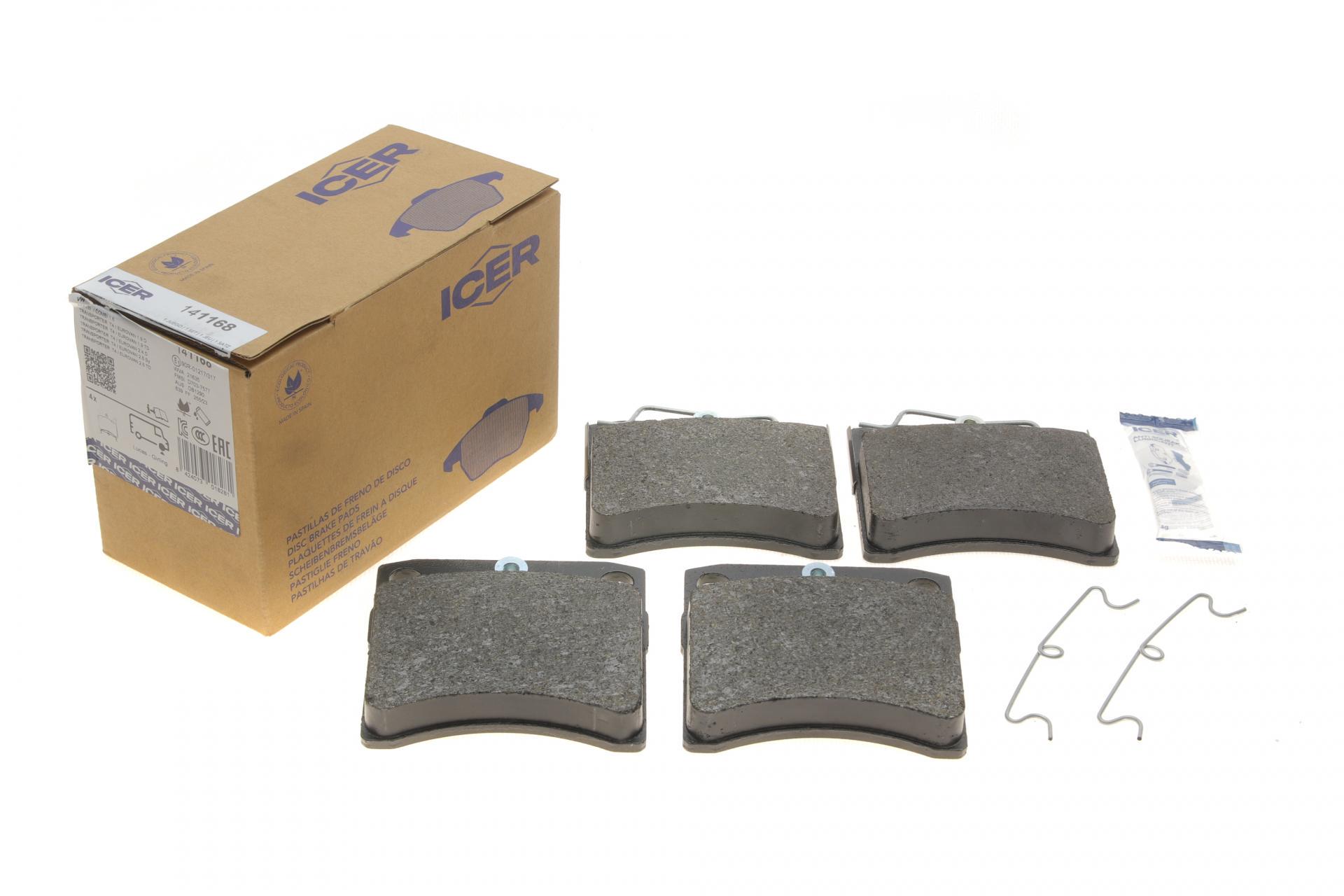 Колодки тормозные передние ICER 141168 VW T4 90-03