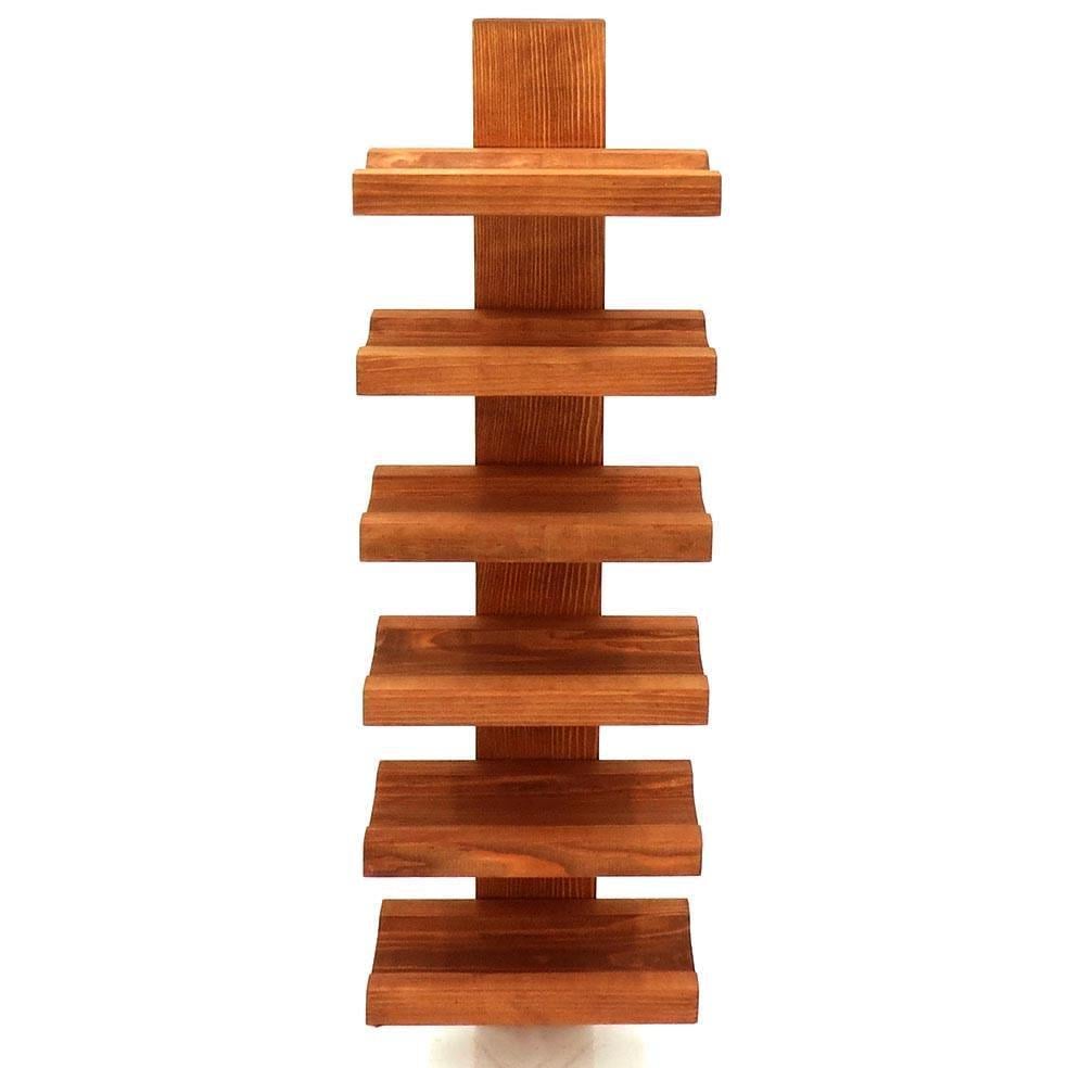 Полка для вина настенная из дерева Мотомия Шафран (ПНК-007406)