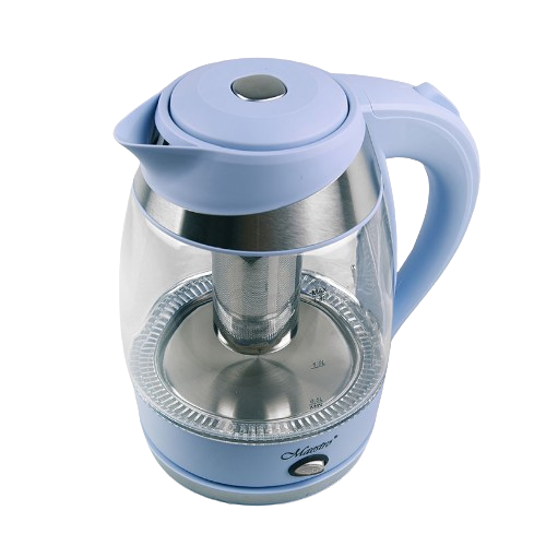 Електрочайник Maestro MR-065-BLUE з заварником скло 1850-2200W 1,8 л Блакитний