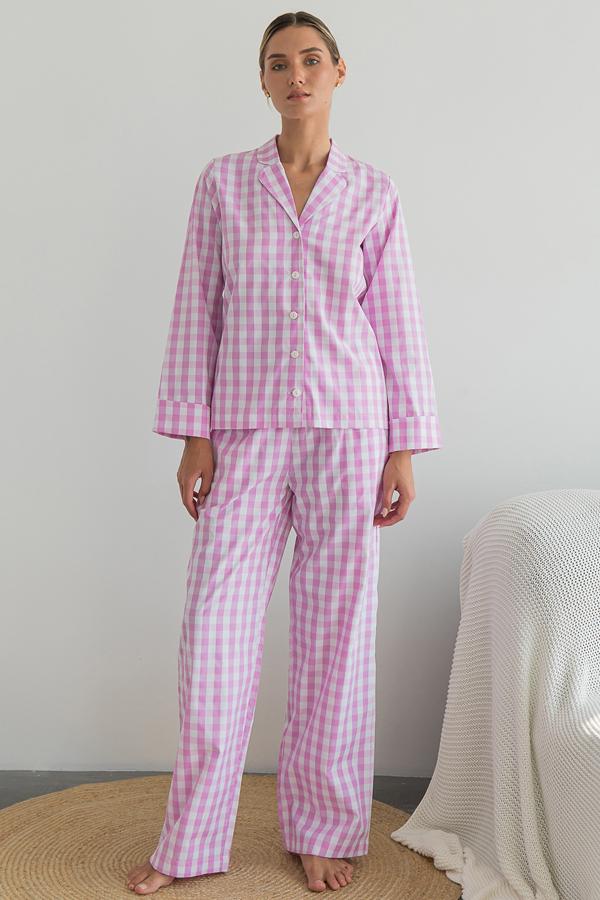 Пижама с брюками Forli хлопковая XL/XXL Rose Plaid (HL0073-32-69_XL/XXL)