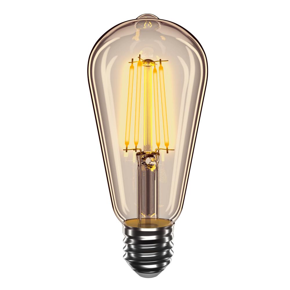 Лампа Эдисона Velmax 4W ST64 E27 2200K 400Lm (V-Filament-Amber) - фото 1