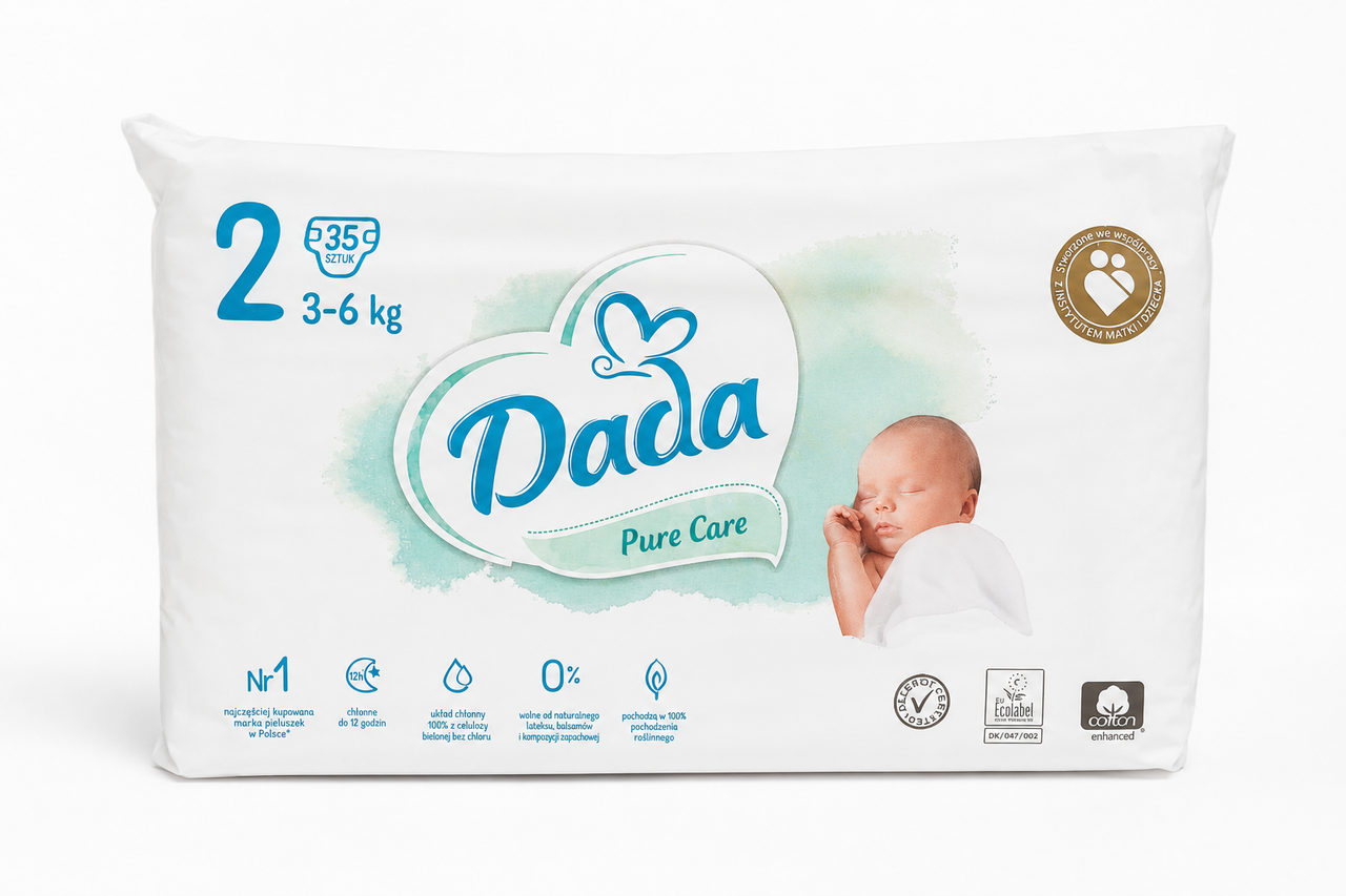 Подгузники Dada pure care 3-6 кг 35 шт. (3076282358)