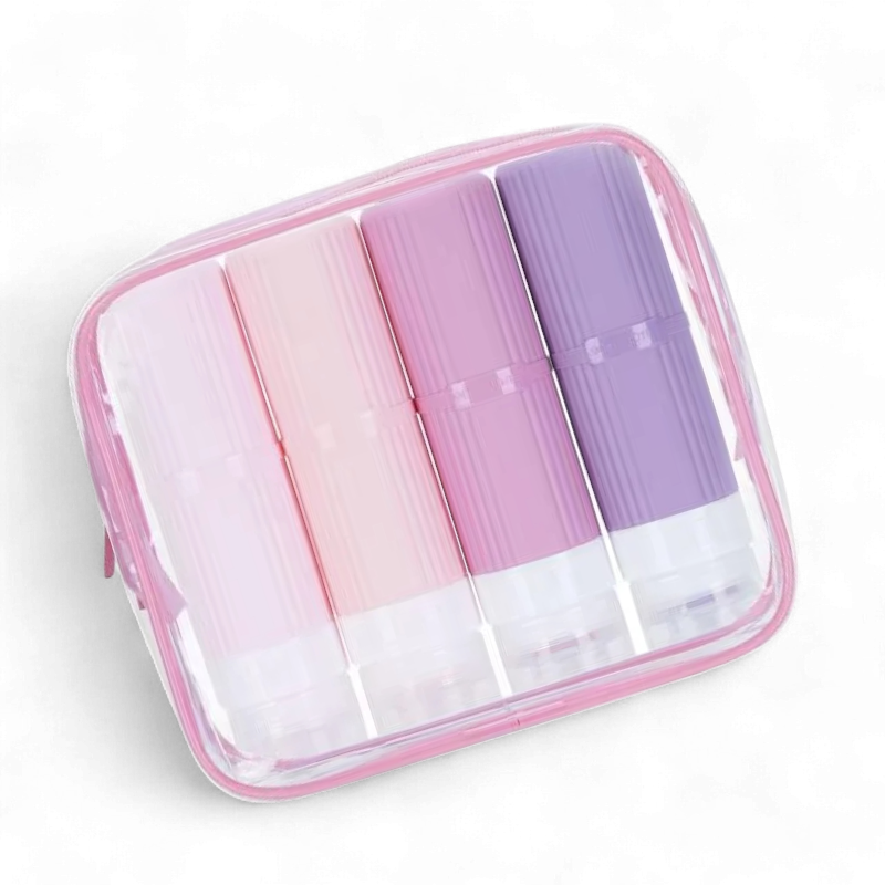 Дорожный набор флаконов для косметики Univerza силиконовый 4 шт. по 90 мл Розовый - фото 1 Дорожный набор флаконов для косметики Univerza силиконовый 4 шт. по 90 мл Розовый - фото 1