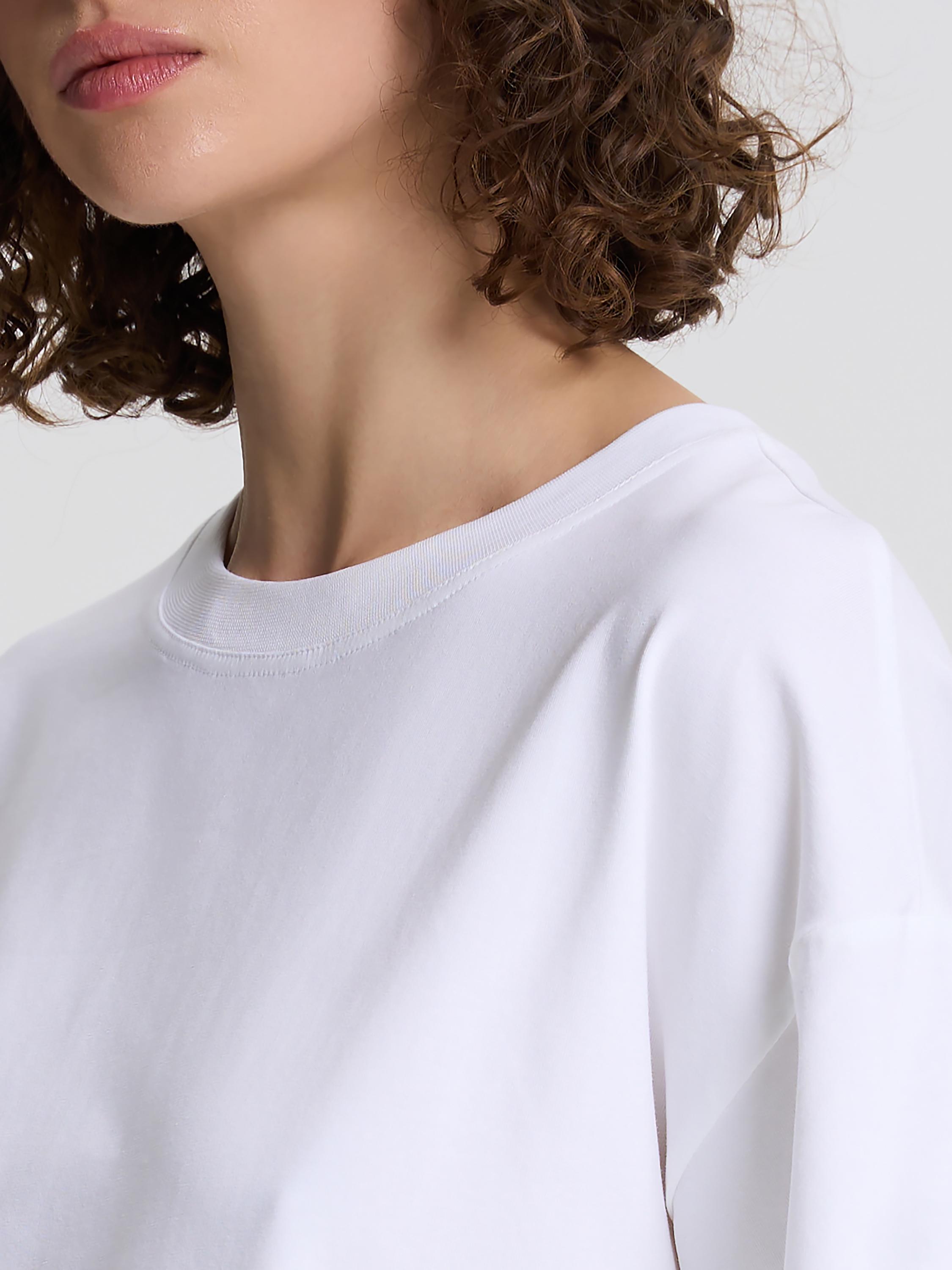 Футболка женская оверсайз ROZA 231105 S Белый (4824005695483) - фото 5 Футболка женская оверсайз ROZA 231105 S Белый (4824005695483) - фото 5